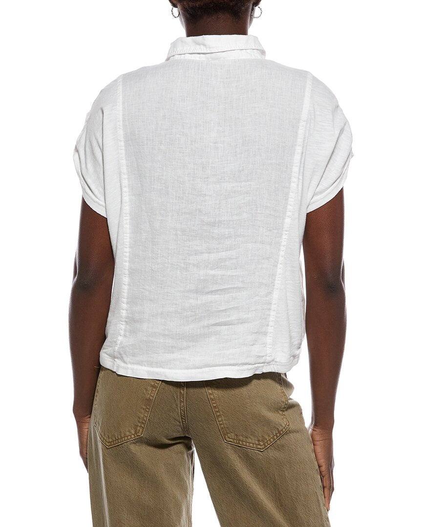 Xcvi Abner Linen-Blend Top