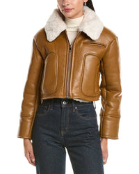 La Fiorentina La Fiorentina Cropped Faux Fur Jacket