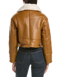 La Fiorentina La Fiorentina Cropped Faux Fur Jacket