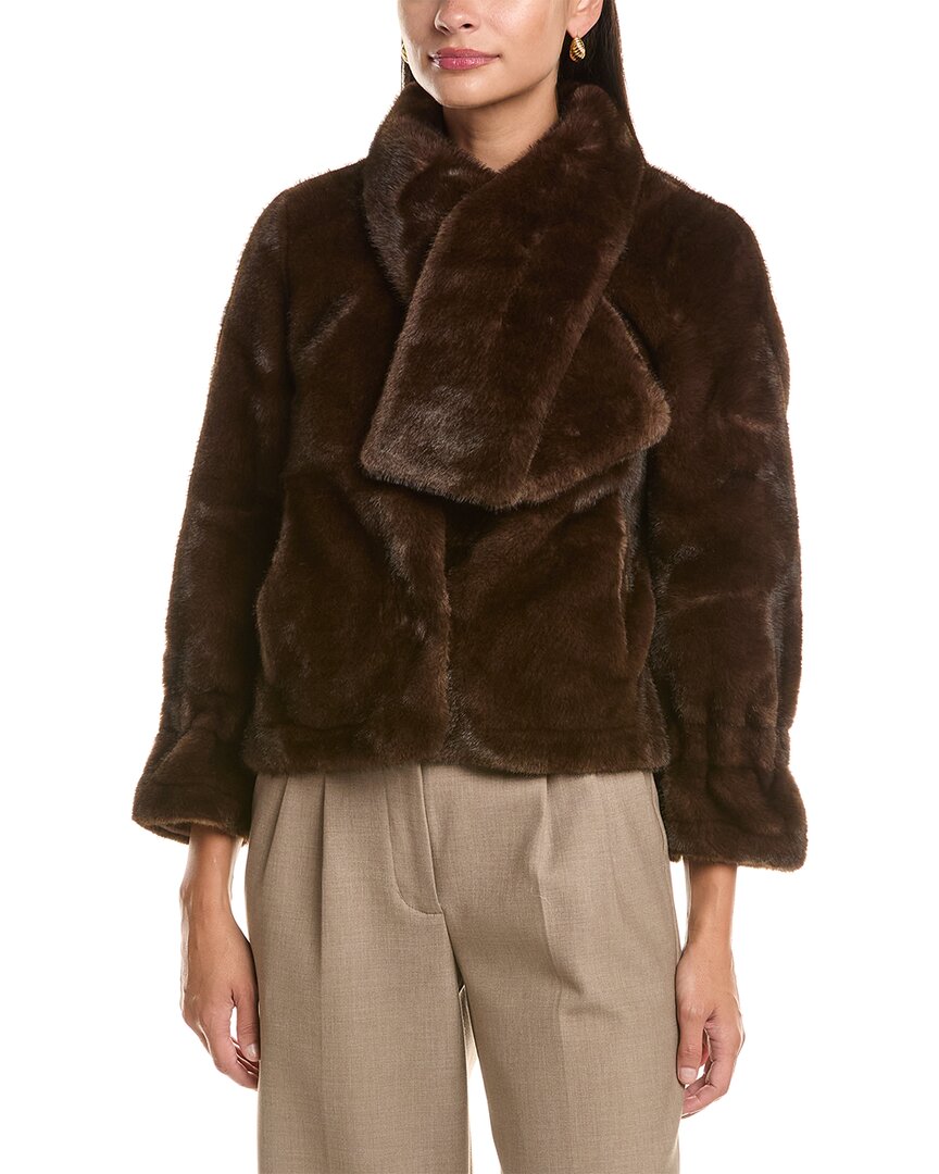 La Fiorentina La Fiorentina Plush Faux Fur Jacket
