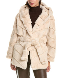 La Fiorentina La Fiorentina Plush Faux Fur Jacket