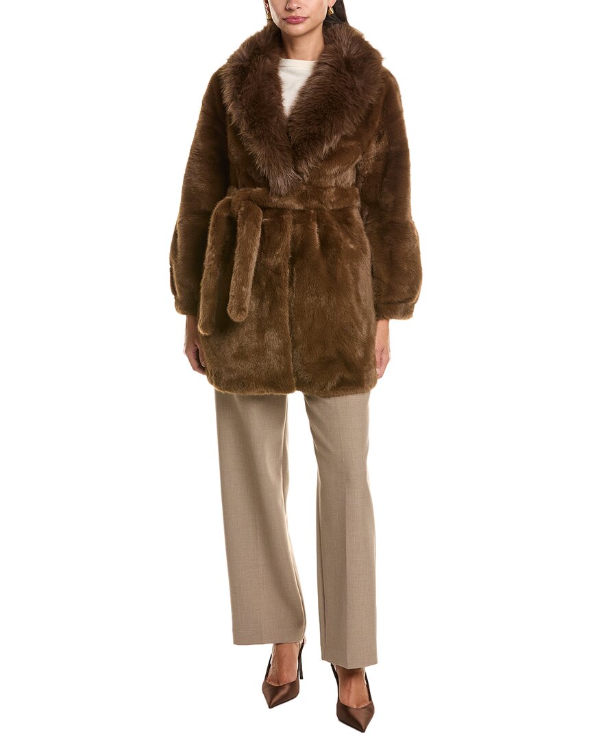 La Fiorentina La Fiorentina Plush Faux Fur Jacket