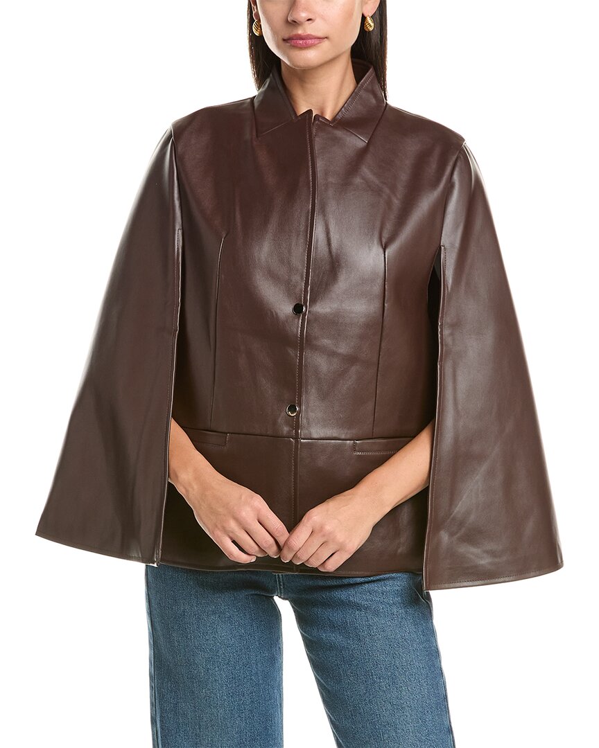 La Fiorentina La Fiorentina Faux Leather Cape