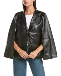 La Fiorentina La Fiorentina Faux Leather Cape