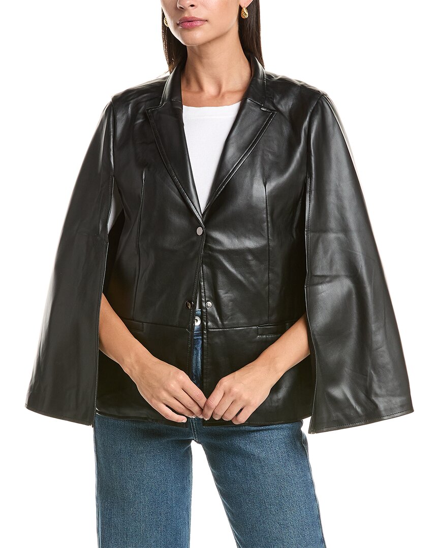 La Fiorentina La Fiorentina Faux Leather Cape