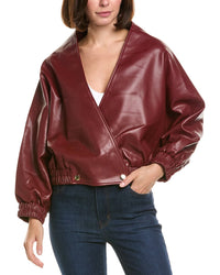 La Fiorentina Wrap Faux Leather Jacket
