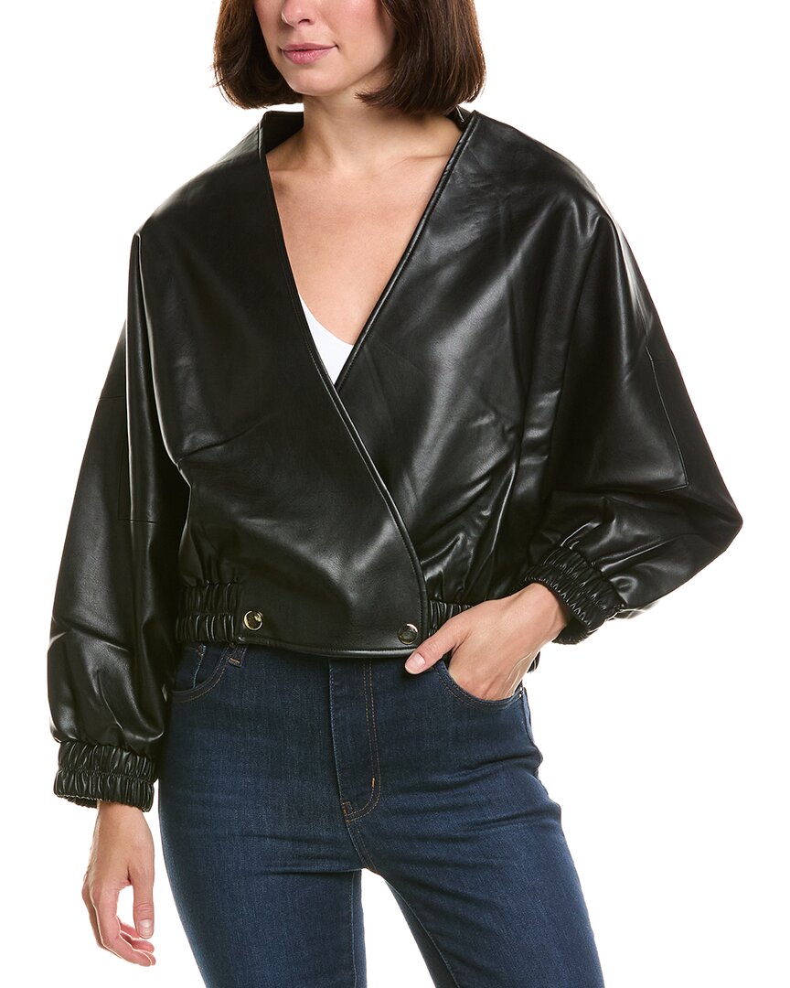 La Fiorentina Wrap Faux Leather Jacket
