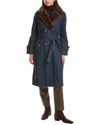 La Fiorentina Denim Trench Coat