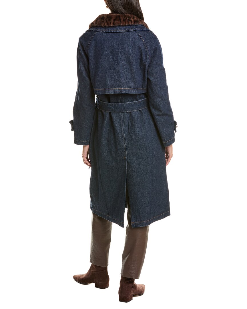 La Fiorentina Denim Trench Coat