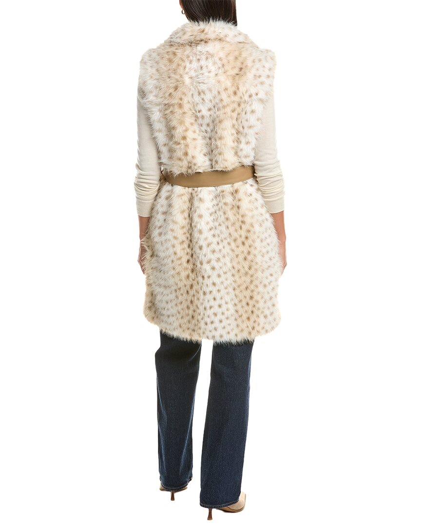 La Fiorentina La Fiorentina Animal Print Faux Fur Vest