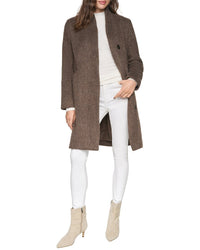 Andrew Marc Addison Eyelash Wool-Blend Coat