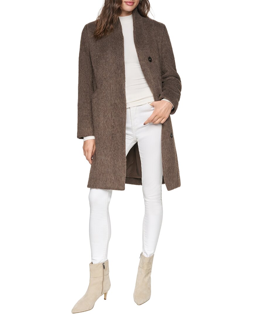 Andrew Marc Addison Eyelash Wool-Blend Coat