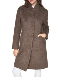 Andrew Marc Addison Eyelash Wool-Blend Coat