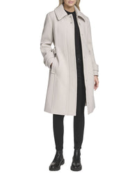 Andrew Marc Lawley Wool-Blend Belted Trench Coat