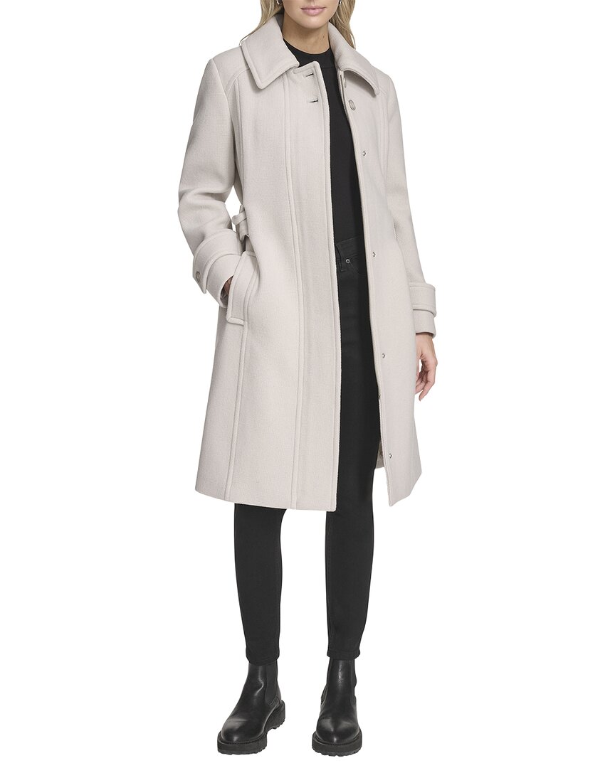 Andrew Marc Lawley Wool-Blend Belted Trench Coat