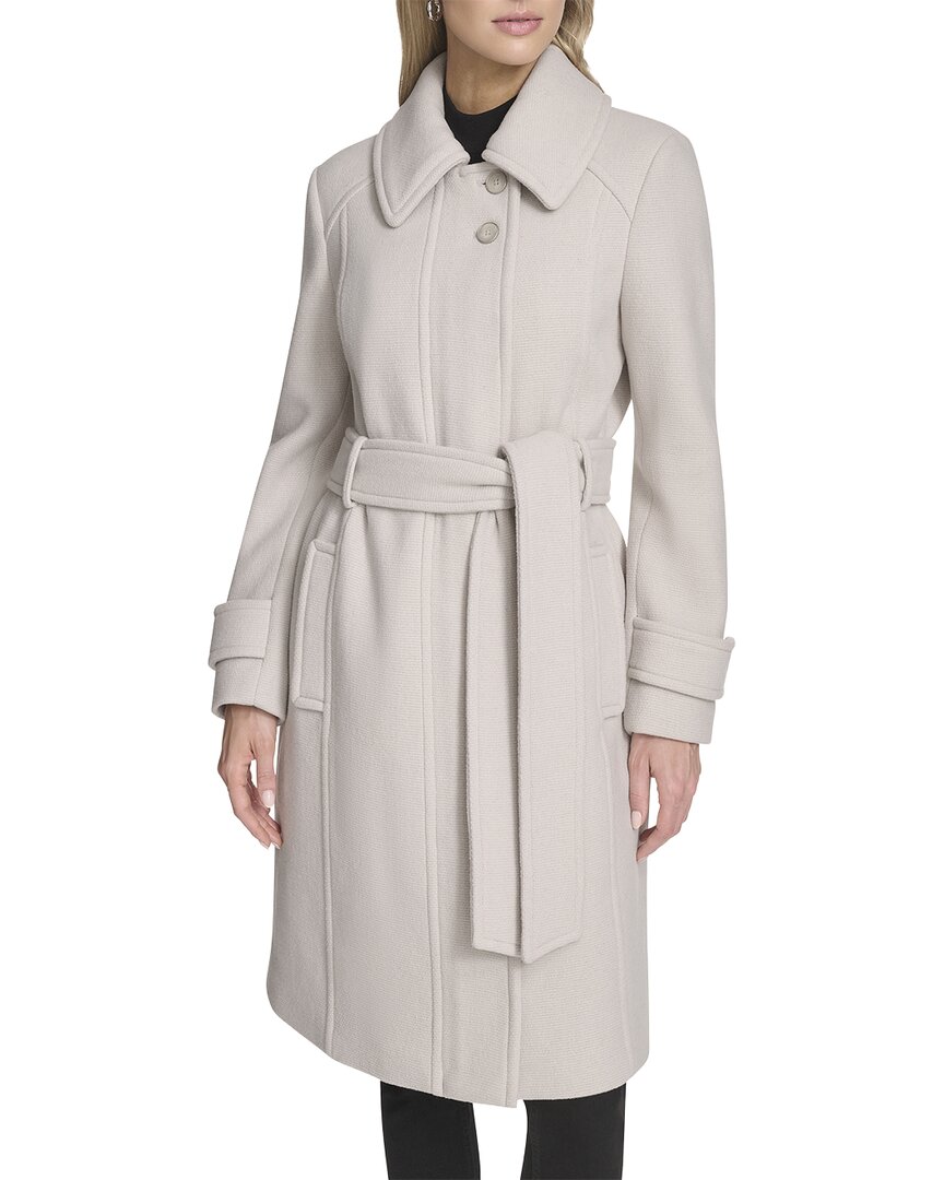 Andrew Marc Lawley Wool-Blend Belted Trench Coat