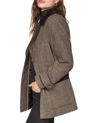 Andrew Marc Stansbury Herringbone Wool-Blend Blazer Coat