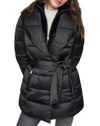 Andrew Marc Zamora Shawl Collar Belted Puffer Coat