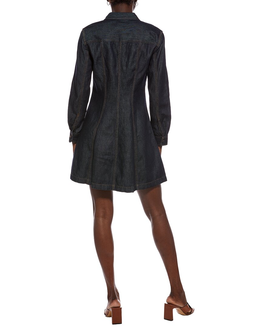 Women's Airy Denim Seamed Shirtdress In Rinse Wash - Size 4