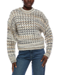 Madewell Fawn Open Stitch Stripe Wool & Alpaca-Blend Pullover