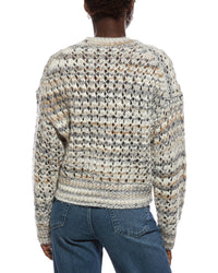 Madewell Fawn Open Stitch Stripe Wool & Alpaca-Blend Pullover
