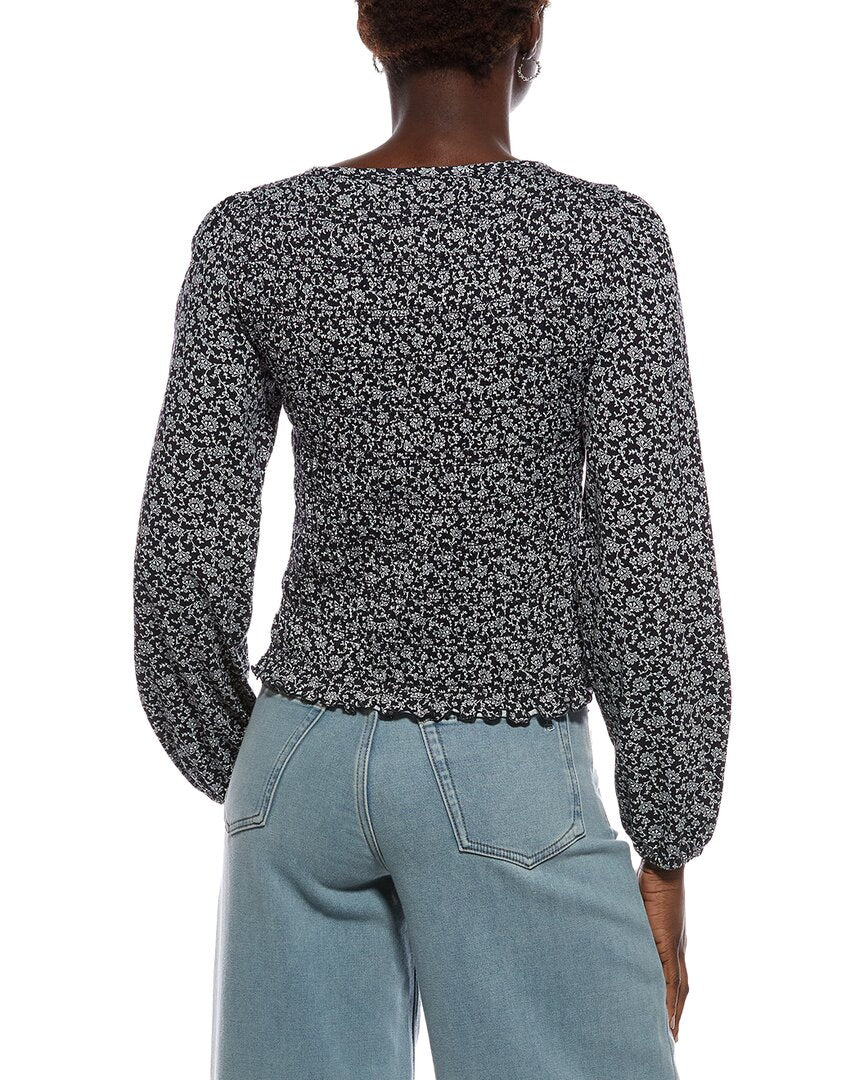 Madewell Madewell Bonytail Elbow Sleeve Smocked Top