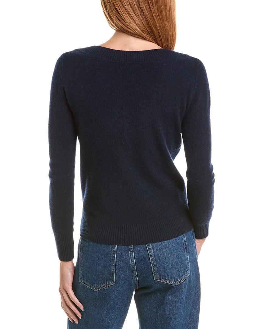 Sofiacashmere Deep Wide Trim V-Neck 100% Cashmere Sweater