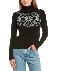Sofiacashmere Fairisle Turtleneck Wool & Cashmere-Blend Sweater
