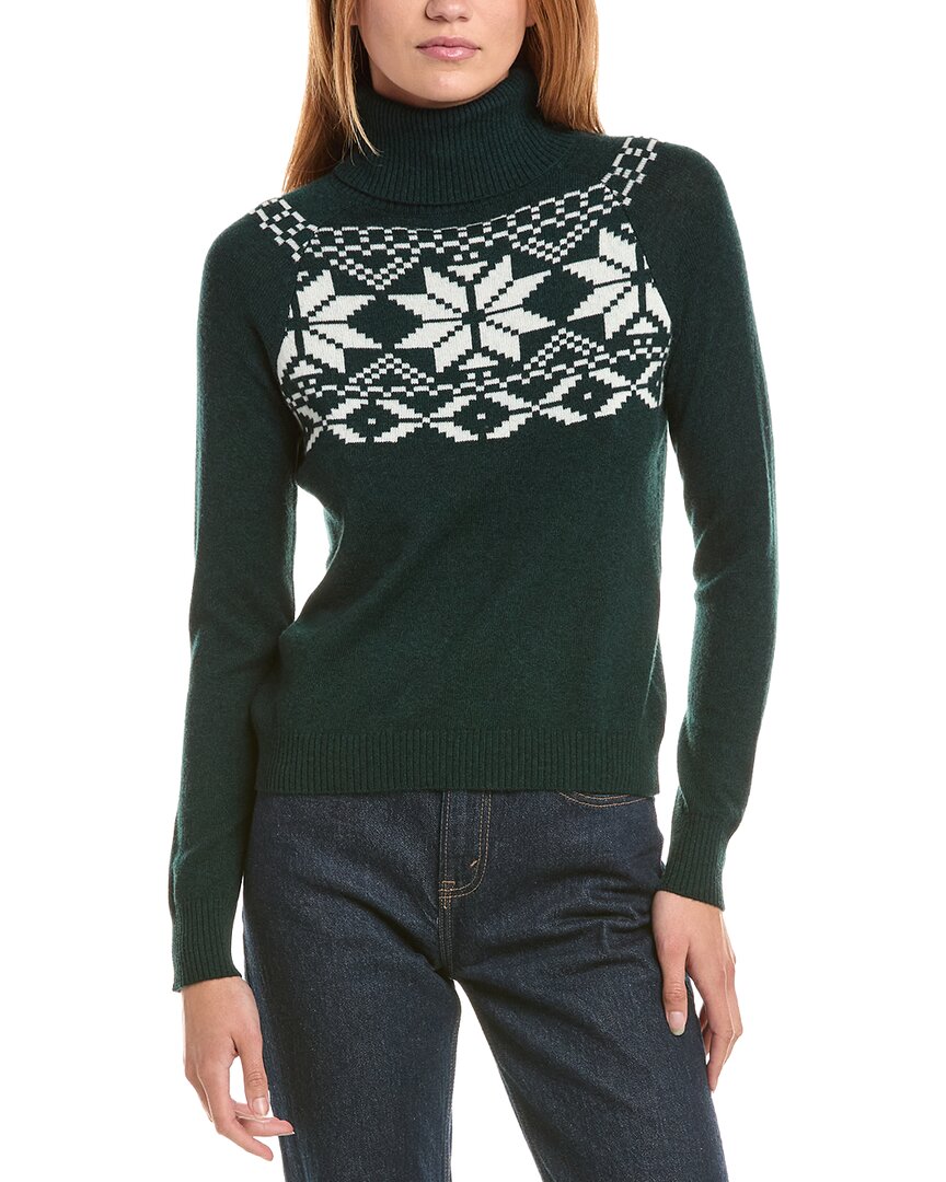 Sofiacashmere Fairisle Turtleneck Wool & Cashmere-Blend Sweater