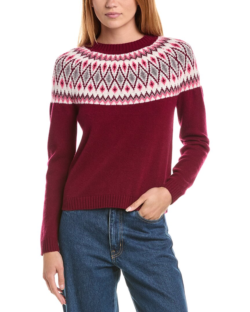 Sofiacashmere Fairisle Crewneck Wool & Cashmere-Blend Sweater