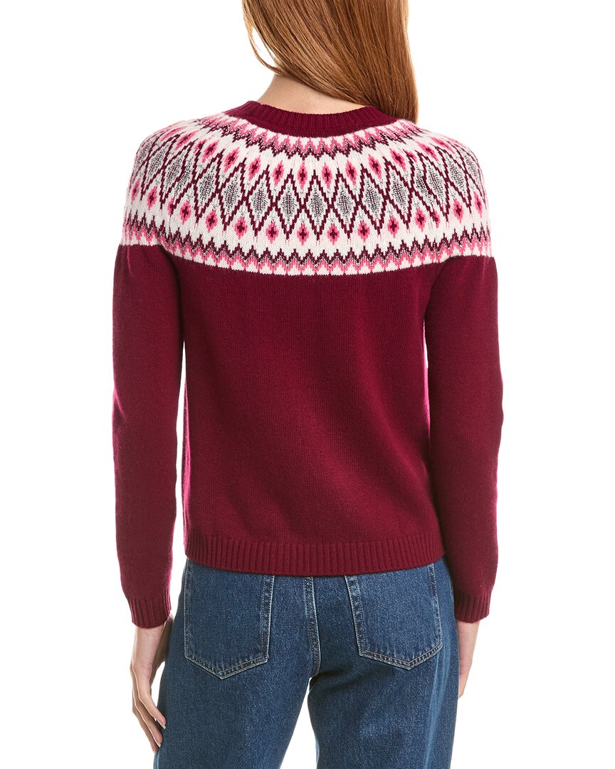 Sofiacashmere Fairisle Crewneck Wool & Cashmere-Blend Sweater