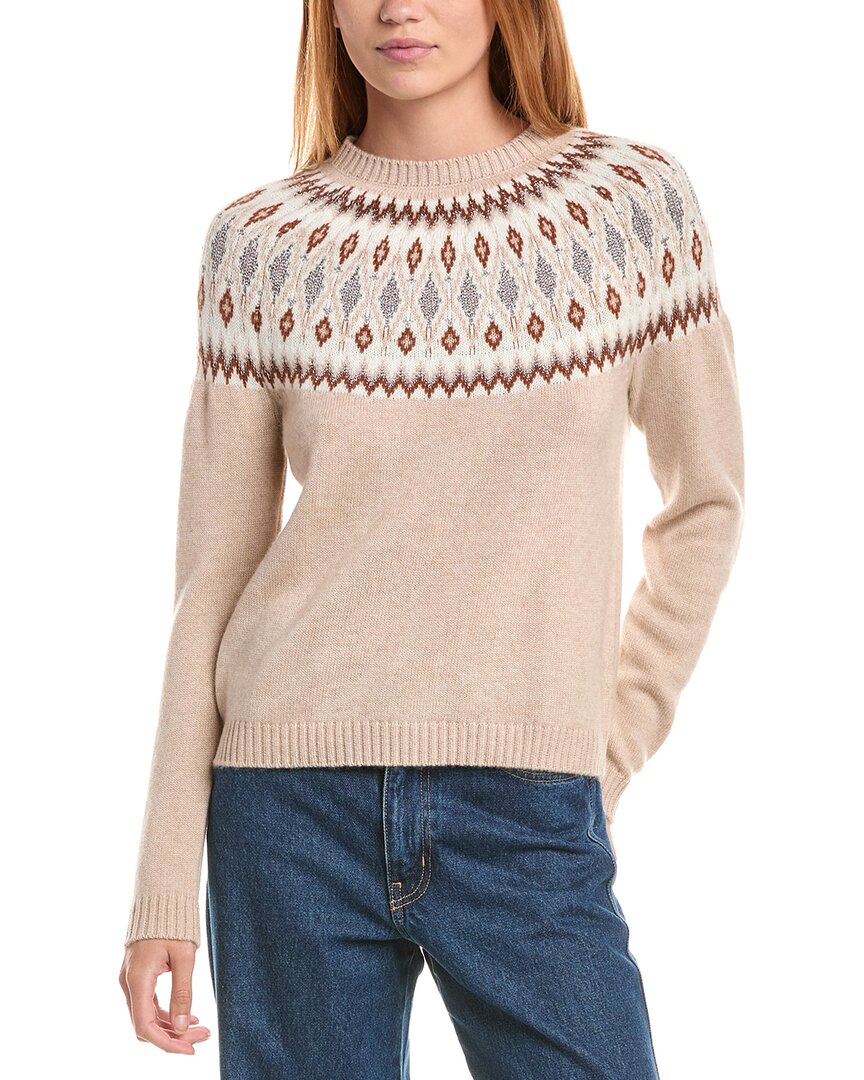 Sofiacashmere Fairisle Crewneck Wool & Cashmere-Blend Sweater