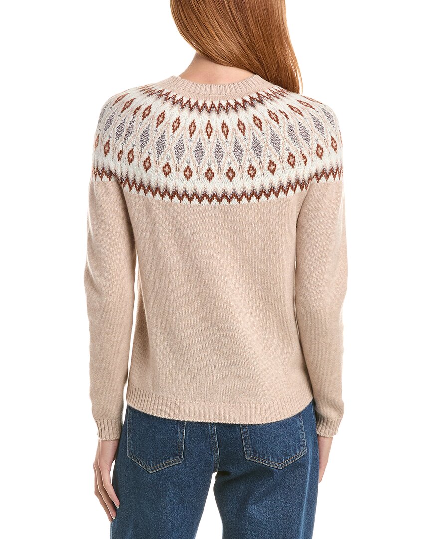 Sofiacashmere Fairisle Crewneck Wool & Cashmere-Blend Sweater