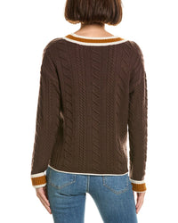 Incashmere Wool & Cashmere-Blend Cable Cardigan