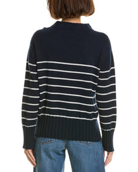 Incashmere Crewneck Striped 100% Cashmere Pullover