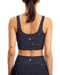 Roller Rabbit Sporty Hearts Caty Cropped Tank