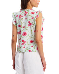 Roller Rabbit Greta Floral Swirl Steffie Silk Top