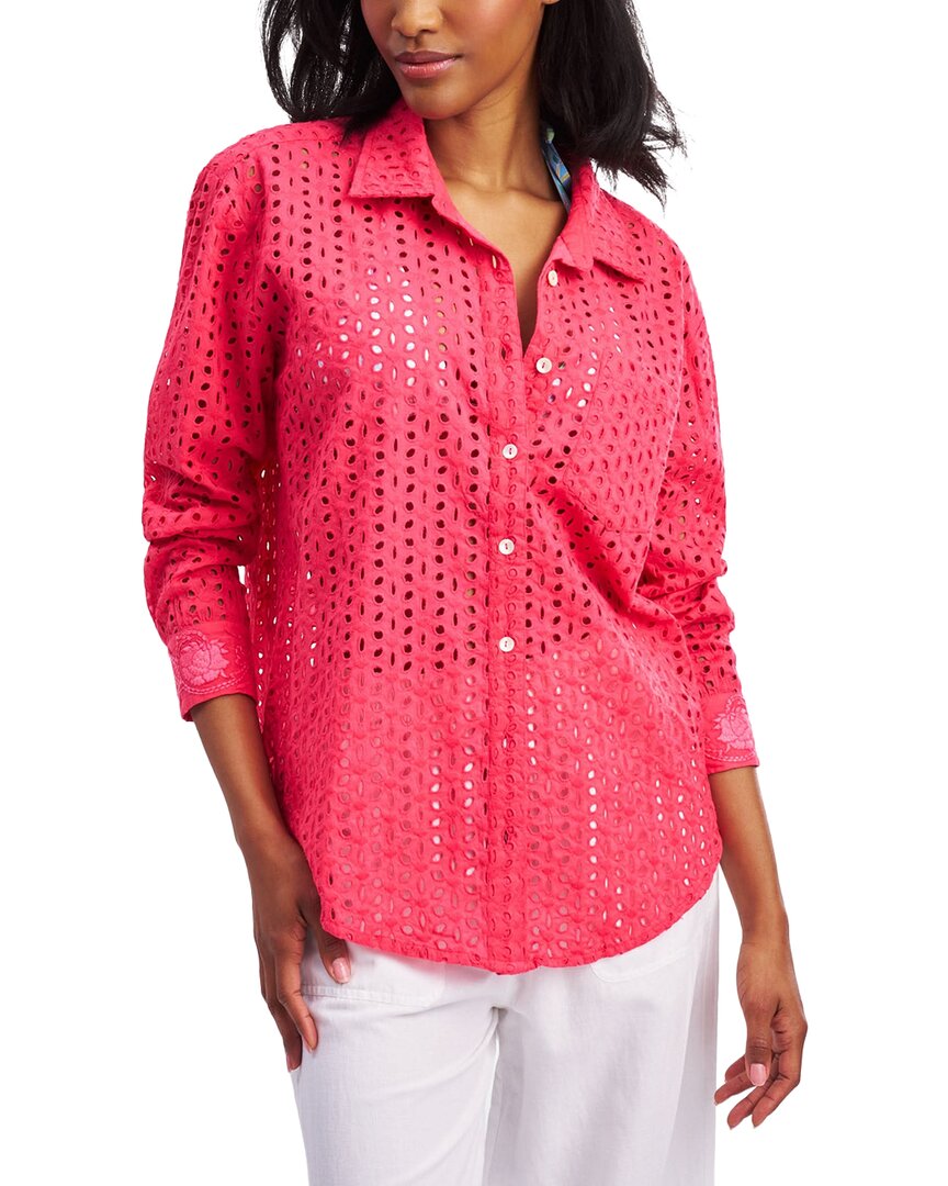 Roller Rabbit Malina Eyelet Boyfriend Shirt