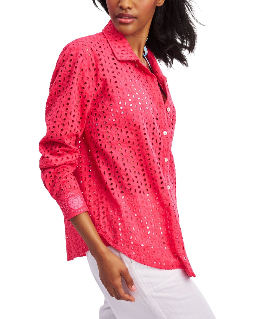 Roller Rabbit Malina Eyelet Boyfriend Shirt