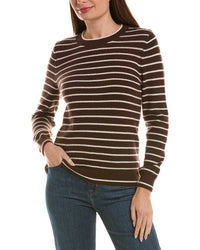 Incashmere 100% Cashmere Stripe Sweater