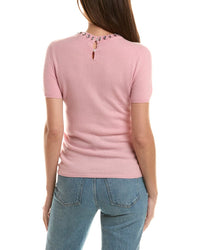 Incashmere Tonal Bead Neck Wool & Cashmere-Blend Sweater