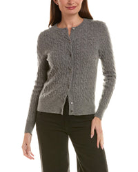 Incashmere Cable 100% Cashmere Cardigan