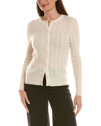 Incashmere Cable 100% Cashmere Cardigan