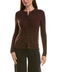 Incashmere Cable 100% Cashmere Cardigan