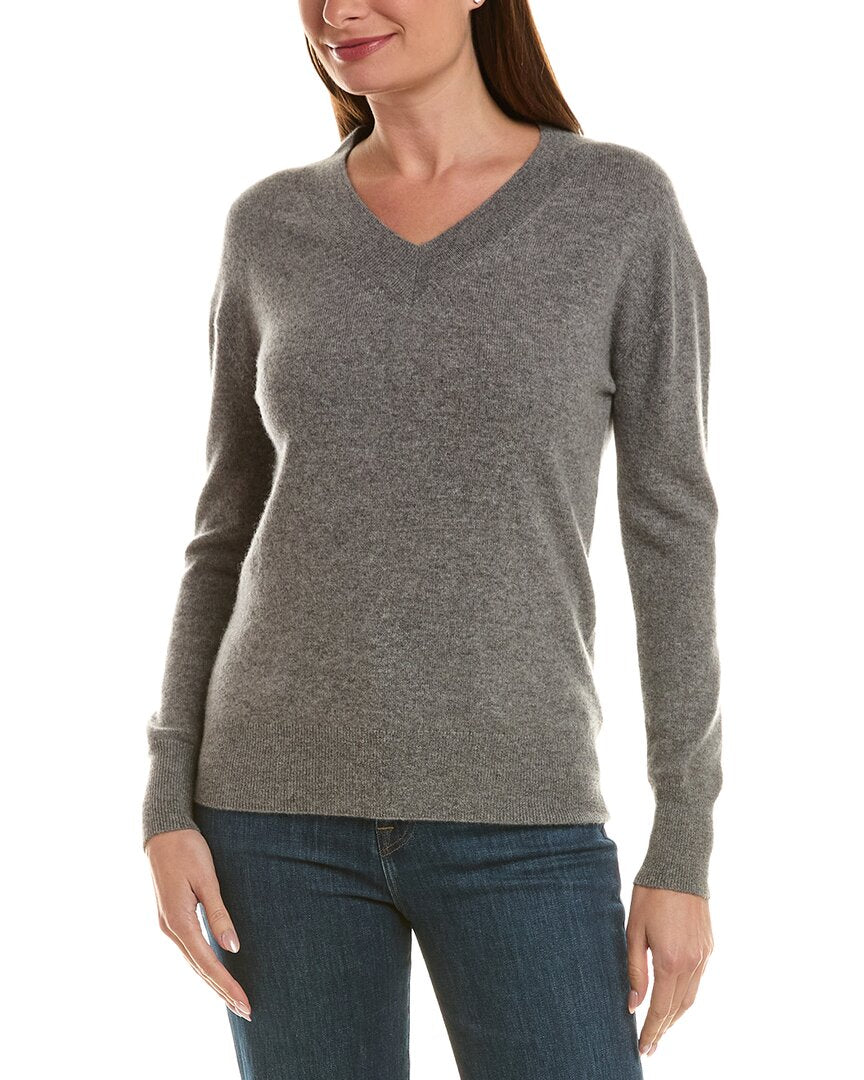Incashmere High V-Neck 100% Cashmere Sweater