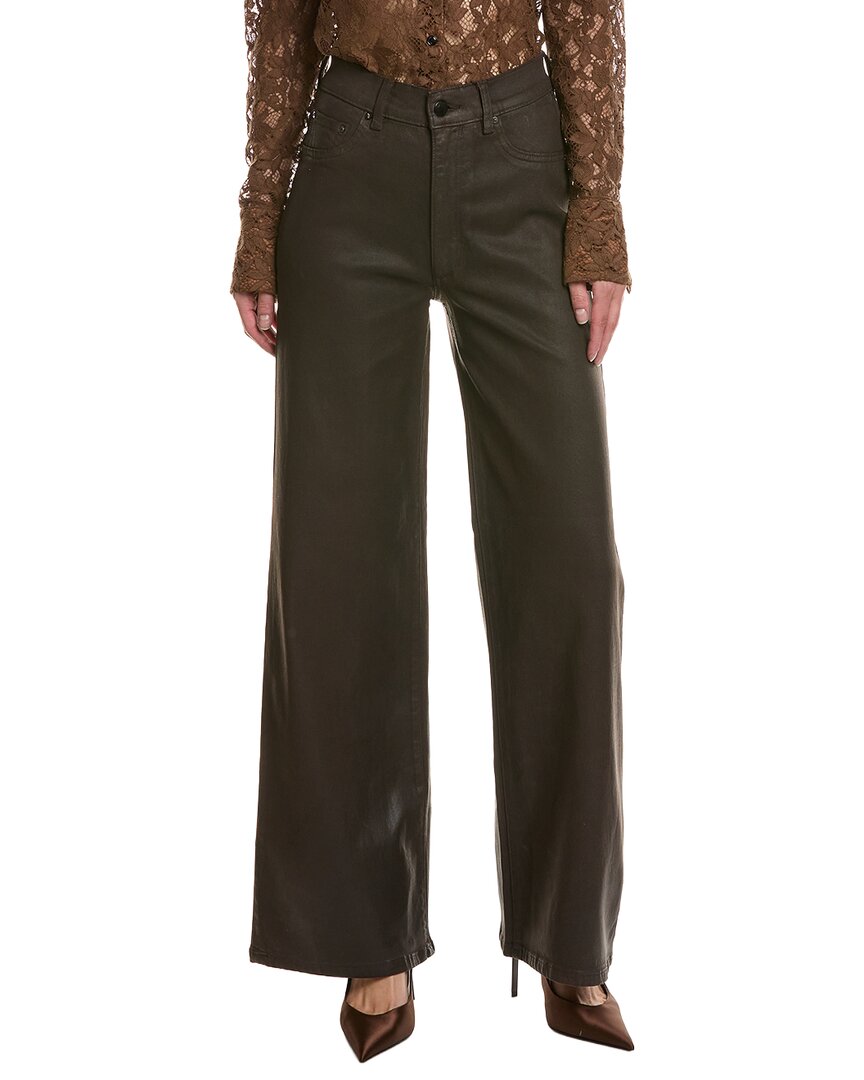 DL1961 Dl1961 Hepburn Walnut Coated Wide Leg Jean