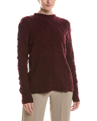 Picadilly Funnel Neck Textured Wool-Blend Sweater