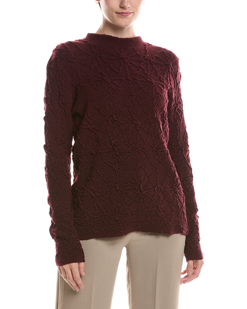 Picadilly Funnel Neck Textured Wool-Blend Sweater