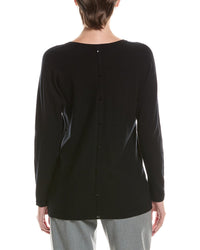 Picadilly Button Back V-Neck Sweater