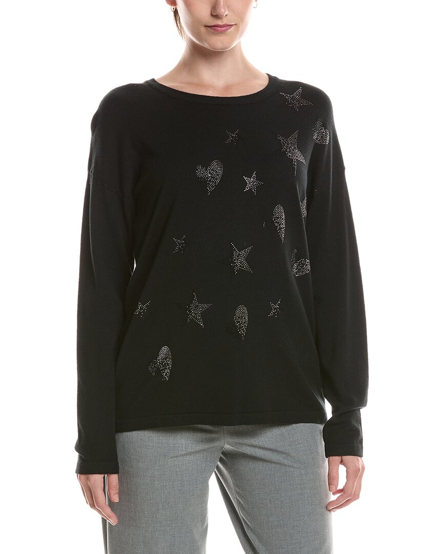 Picadilly Picadilly Star Heart Rhinestone Sweater